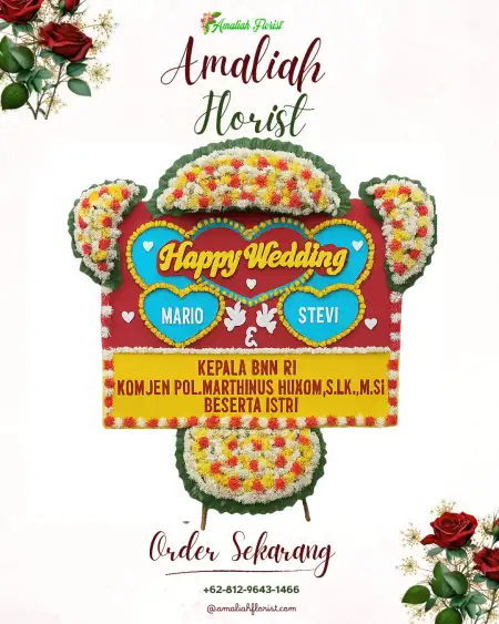 Papan Bunga Pernikahan Terik